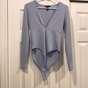 Forever 21 Blue Longsleeve Bodysuit